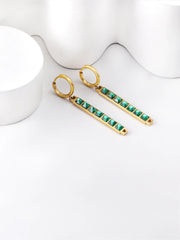 Zirconia Hoop Earrings - FD ⚡