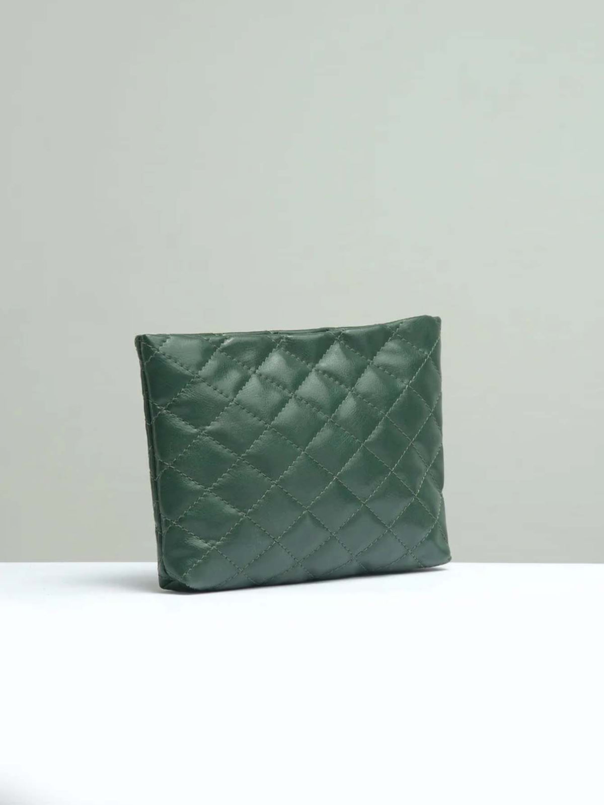 Stitch Detail Chain Square Bag - Green - FD ⚡