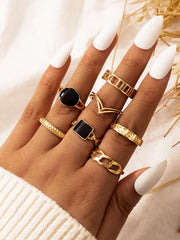 7pcs Hollow Out Ring