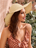 Wide Brim Straw Hat - www.thetreasurebox.me