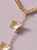 1pc Butterfly Charm Finger Ring Chain Bracelet - FD ⚡ - www.thetreasurebox.me