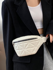 Quilted Fanny Pack - Beige