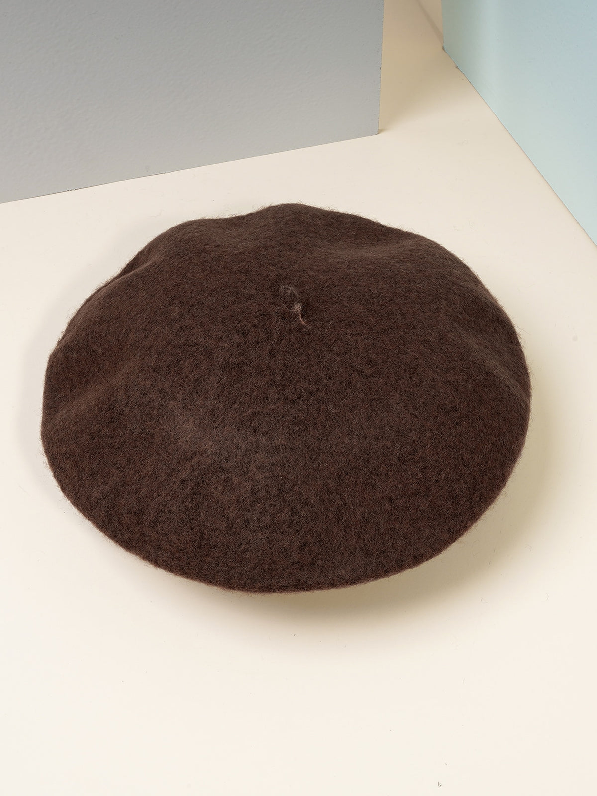 1pc Solid Beret - Coffee Brown