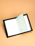 Marble Pattern Letter Detail Small Wallet - Black - FD ⚡