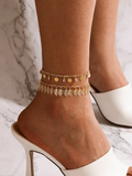 2pcs Alloy Anklet  - Gold - FD ⚡