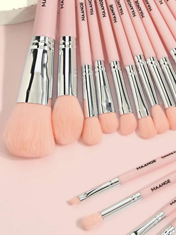 20pcs Makeup Brush Set - ᗰ'₂₂ - Baby Pink