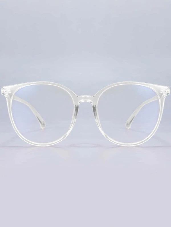 Round Frame Anti-Blue Light Eyeglasses - Clear - FD ⚡