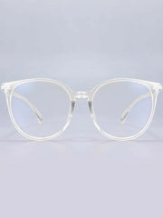 Round Frame Anti-Blue Light Eyeglasses - Clear