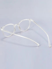 Round Frame Anti-Blue Light Eyeglasses - Clear