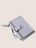 Minimalist Snap Button Card Holder - Grey  - FD ⚡