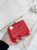 Crocodile Embossed Coin Purse  - Red - FD ⚡