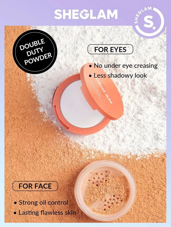 Insta-Ready Face & Under Eye Setting Powder Duo - Natural Linen