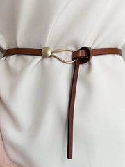 1pc Knotted Skinny Belt - Brown – The Treasure Box