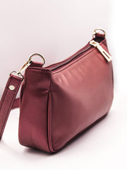 Minimalist Baguette Bag - Crimson - FD ⚡