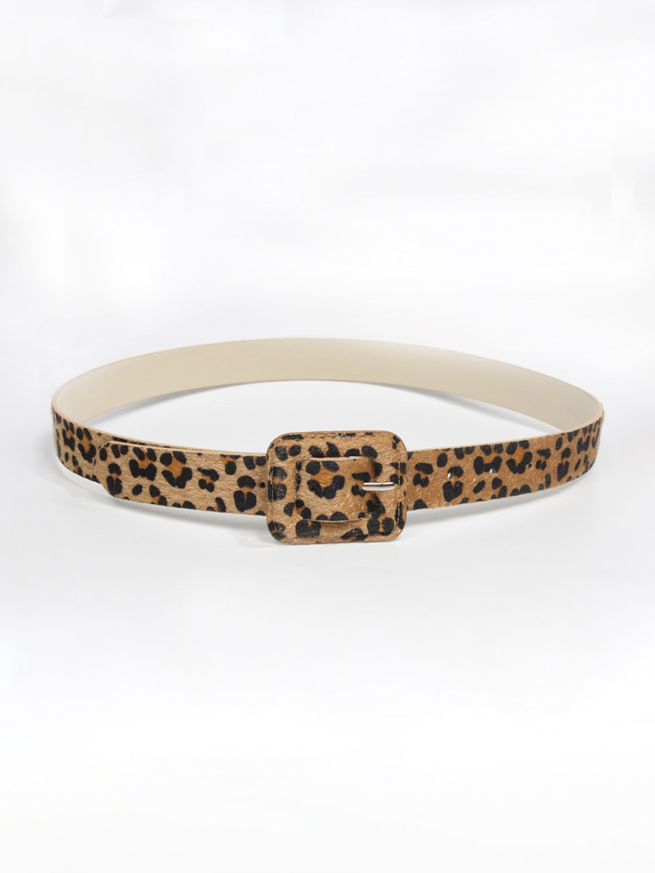 Leopard print square pin buckle belt - Leopard Print - FD ⚡