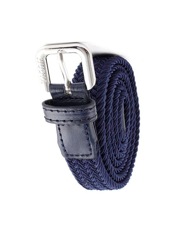 Simple Buckle Design Woven Belt - Navy Blue - FD ⚡