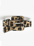 Leopard snake print buckle belt - Leopard Print  - FD ⚡