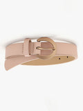 Alloy pin buckle solid color belt - Pink  - FD ⚡